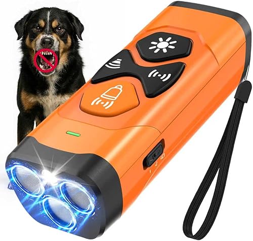 JKWLBTC Dispositivo disuasorio de ladridos de perro para corregir el mal comportamiento  Rango de 25 pies y 3 modos de entrenamiento - Humano,