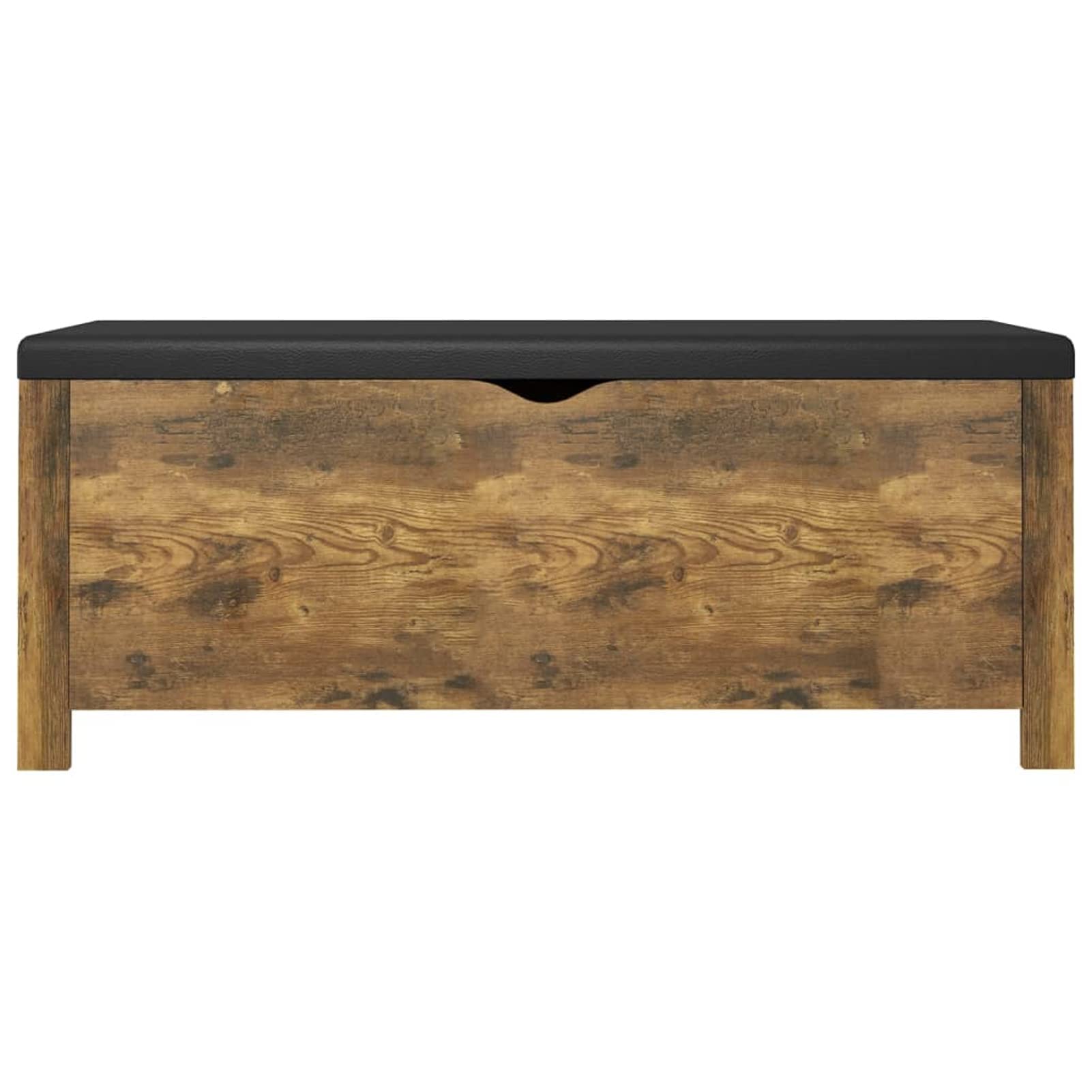 Homgoday Cassapanche e Bauli per Esterni, Contenitore con Cuscino Rovere Fumo 105x40x45cm Multistrato, Contenitore da Giardino, Porta Attrezzi da Giardino, Pouf da Esterno