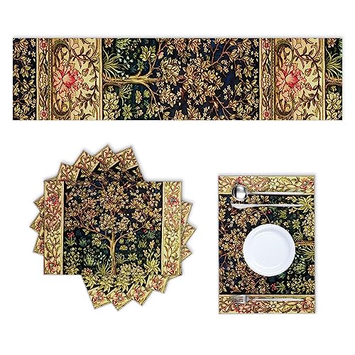 Ansouyi 72 Inches Long Table Runner and Placemats Set...