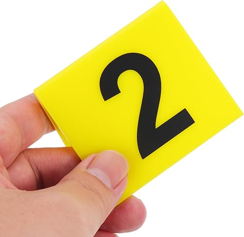 Miniatura 7 de Juego de detectives, 10 marcadores de evidencia, marcadores de escena del crimen, 1-10 marcadores de números de evidencia para escena misteriosa,