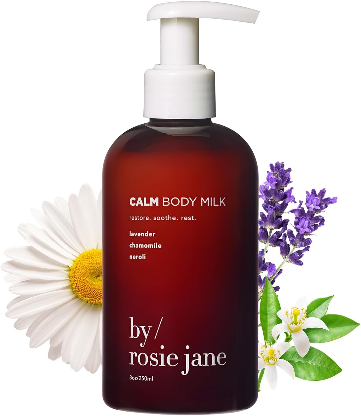 By Rosie Jane Calm Body Milk Skin Care - Milk Toner to Help Tone, Tighten and Hydrate Skin - Body Care Made with Lavender, Chamomile & Neroli - Helps Promote Anti-Aging & Boost Radiance (250ml)