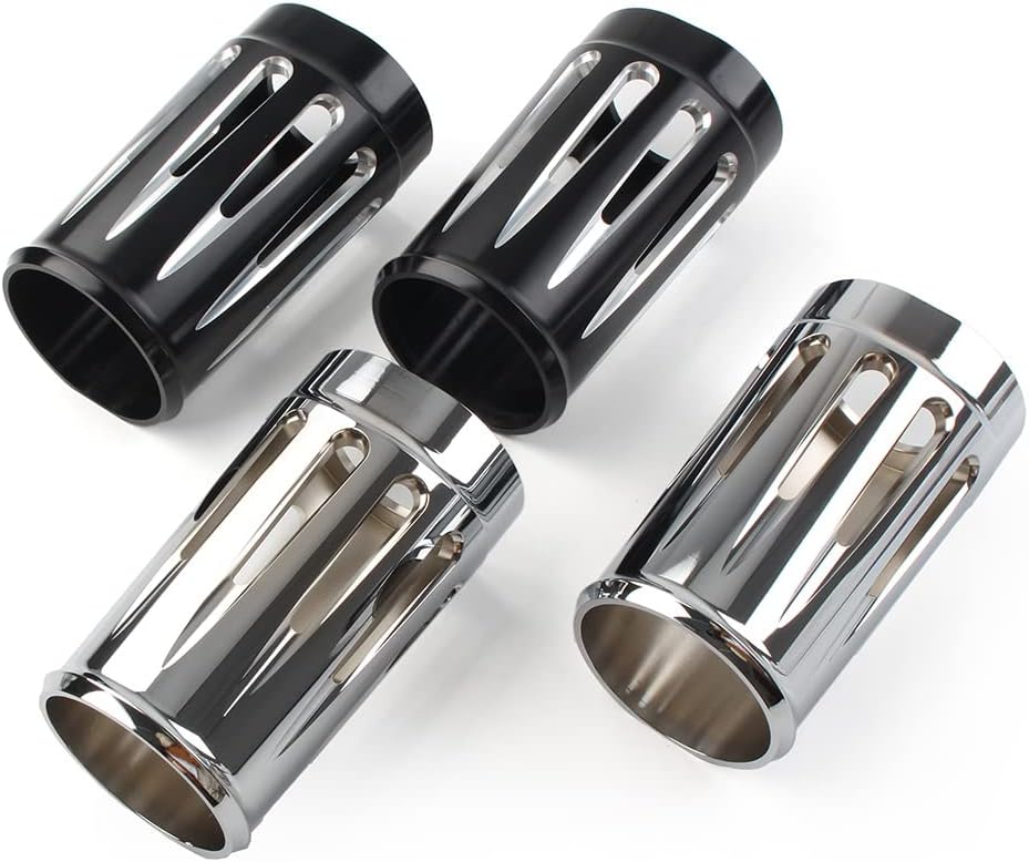 FSFY Fork Slider Can Cover for Harley Electra Street Road Glide King CVO 2014-2022, Chrome