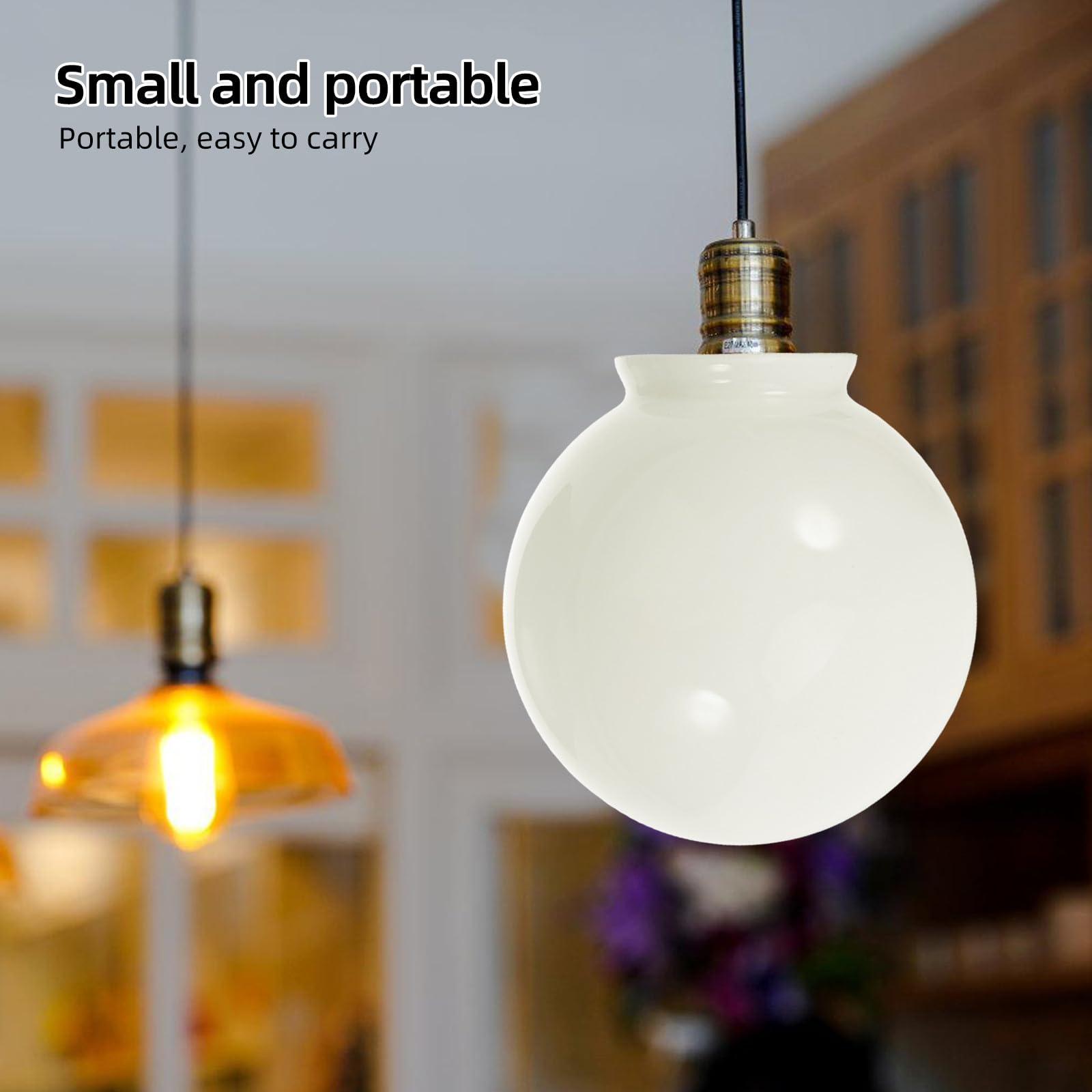 Paralume in Vetro Sferico Bianco Latte 150Mm per Lampada da Soffitto Coprilampada per Ventilatore da Soffitto Globo di Ricambio per Apparecchi Domestici Luce Diffusa e Design