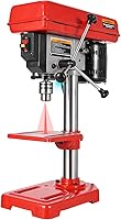 Hipicute 8" Benchtop Drill Press with Laser Guide, 5 Speeds 620-3100 RPM, 45° Tilting Table & LED Light for Wood/Metal Drilling