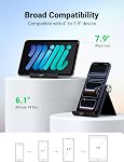 UGREEN Cell Phone Stand Holder for Desk Adjustable Compatible with iPhone 13 12 Pro Max 11 SE XS XR 8 Plus 6 7 Samsung Galaxy Note20 S20 S10 S9 S8 Cellphone Mobile Phone Holder Foldable Black