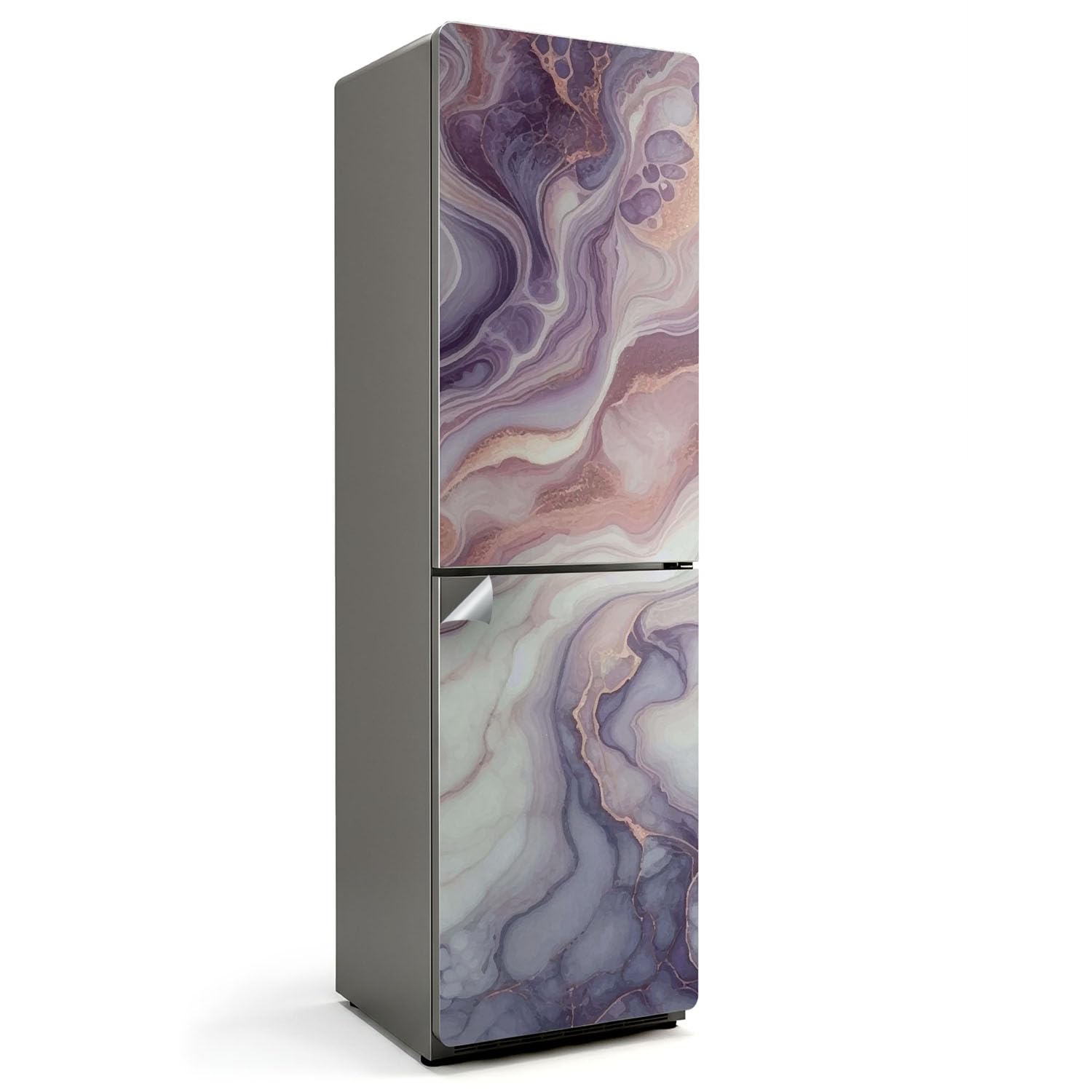 Vinilo para Frigorífico 60x205 cm con Diseño Abstracto Fluido Elegante