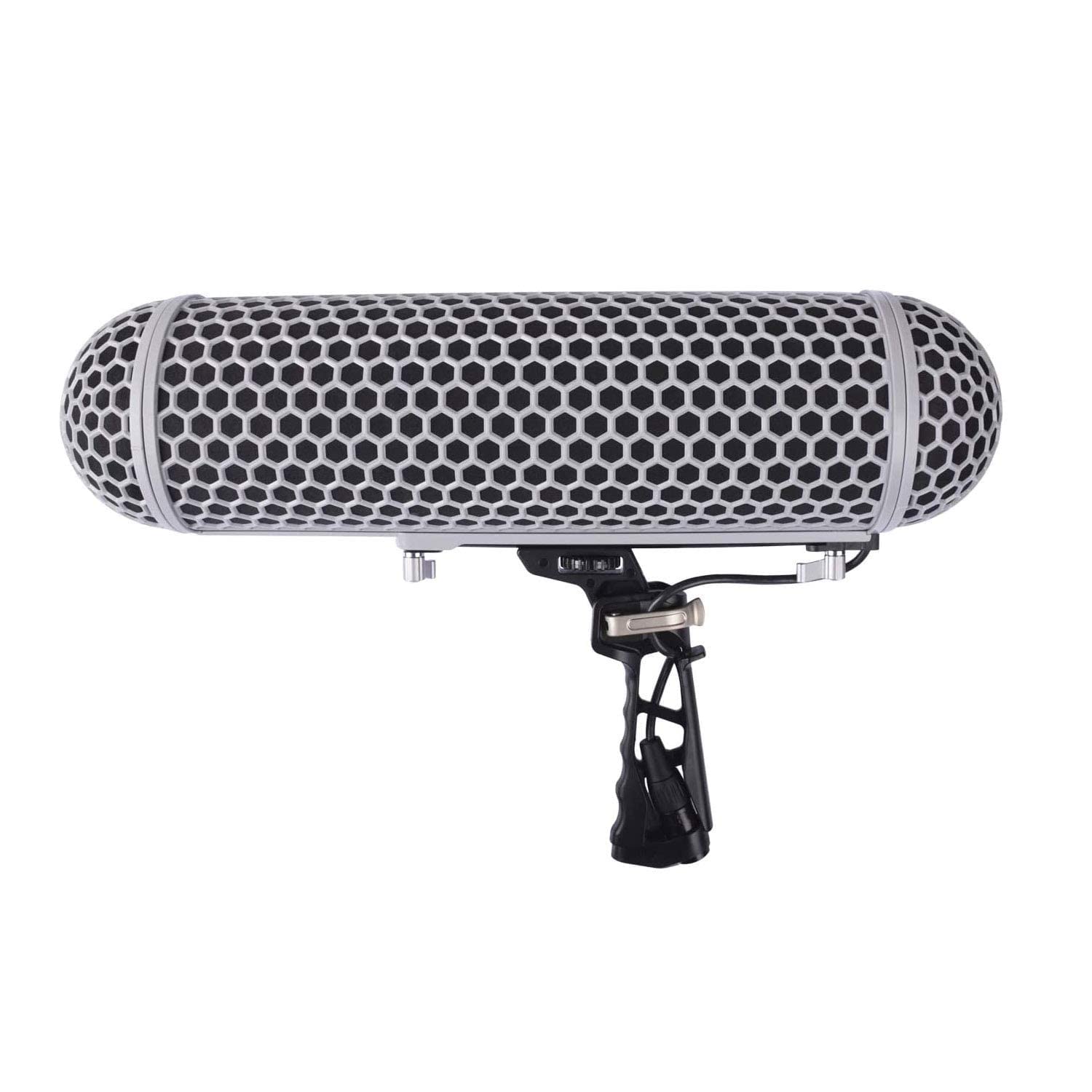 Micolive Microphone Windshield Blimp Windscreen Style Protect Cage and Shock Mount Suspension System Compatible with Rode NTG1 NTG2 NTG3 NTG4 NTG5 AT875R Line MKE 600 Series Shotgun Microphones etc
