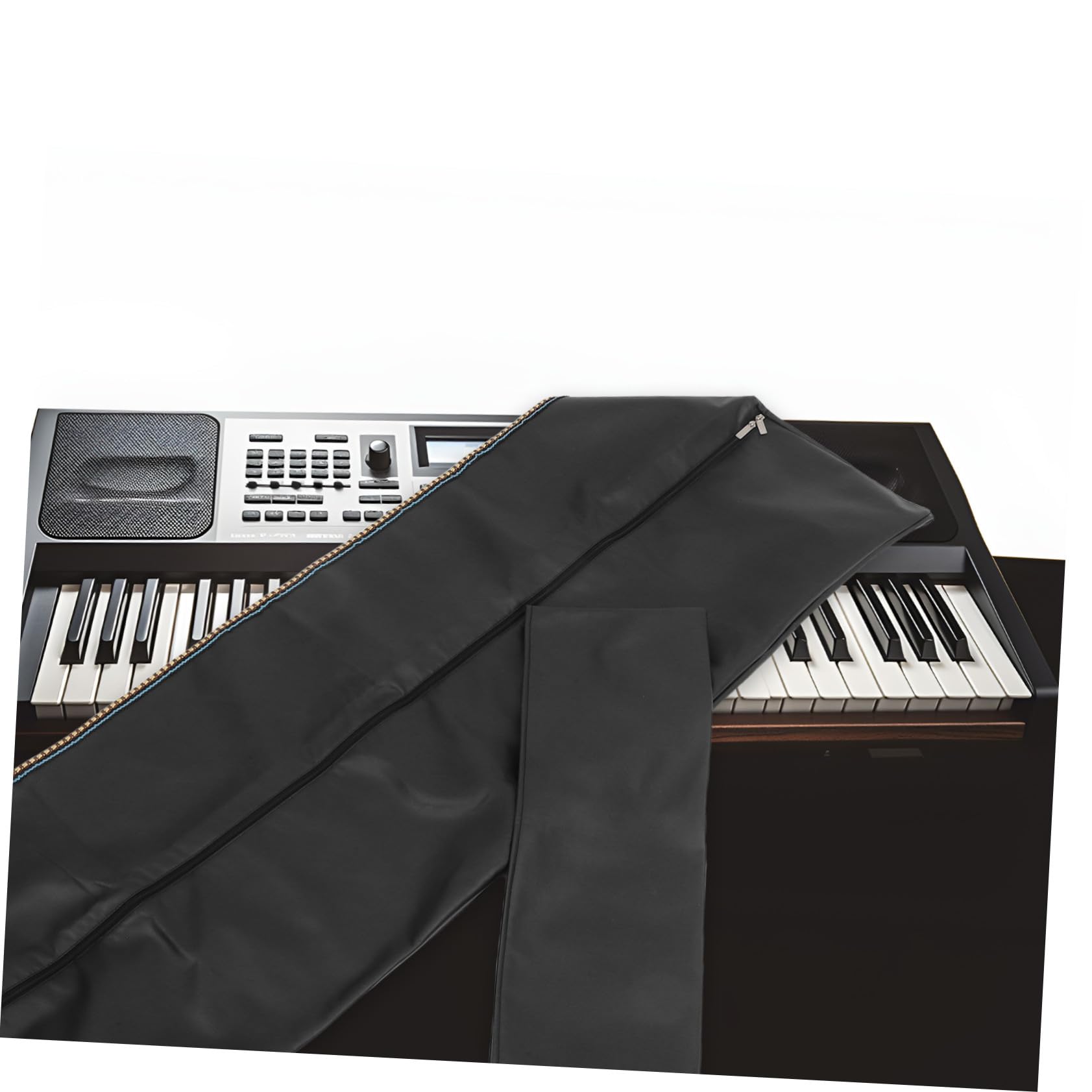 Toddmomy Elektroniczna Osłona Klawiaturę Pianina Wodoodporna i Odporna Kurz z Podwójnym Zamkiem Uniwersalna Osłona Ochronna Cyfrowe Pianino i Keyboard Akcesoria Muzyczne