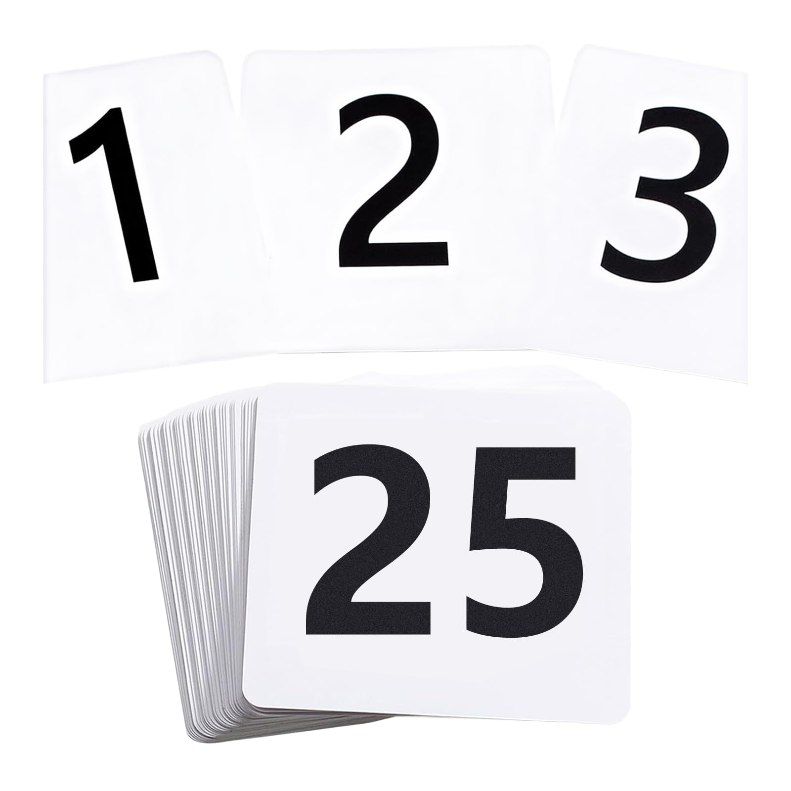 Kalttoy 1 To 25 Easy To Carry Numbered Seats Cards For Restaurants And Banquets Wedding Table Numbers Party Seating Arrangement Easy To Read Table Numbers