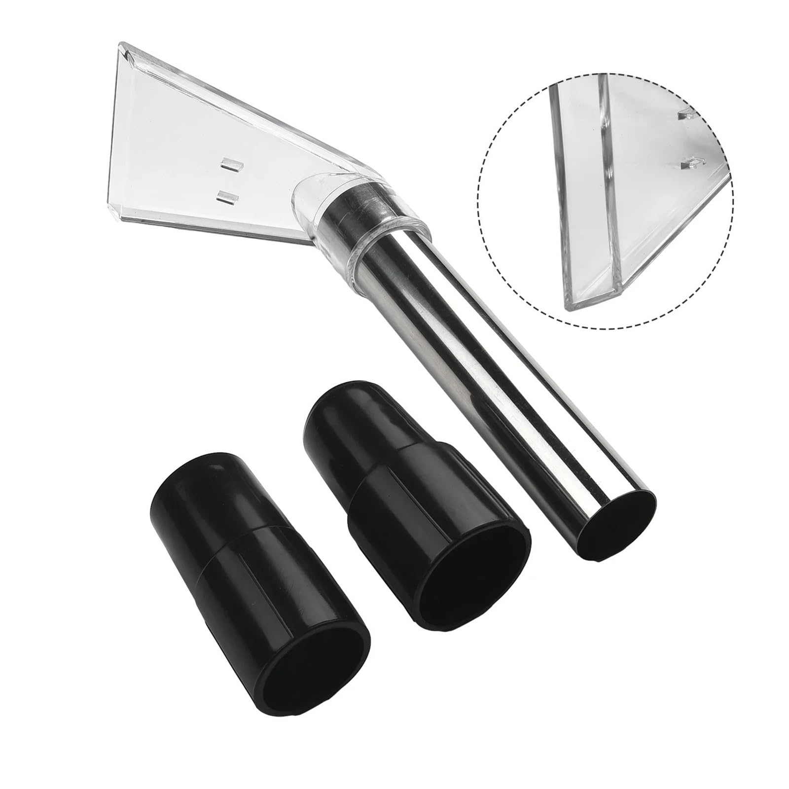 Boquilla Compatible Con Aspiradora Giratoria Universal De 38 Mm, Cabezal De Cepillo For Pisos, Boquilla Transparente, Adaptador De Herramienta De Limpieza For El Hogar For Pisos Duros Y Alfombras(B)
