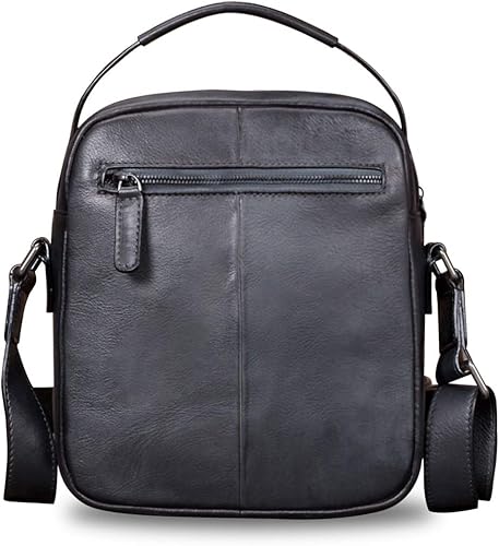 Miniatura 3 de Bolsas de mensajero de cuero para hombres Crossbody Bolsas de hombro Hombre Bolso Satchel Negro talla única