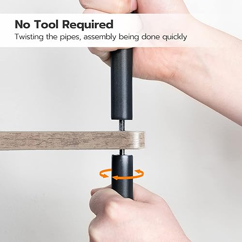 Miniatura 6 de HOOBRO Estante esquinero, estantería industrial de esquina de pared de 3 niveles con marco de metal, estante de exhibición de plantas, estantería