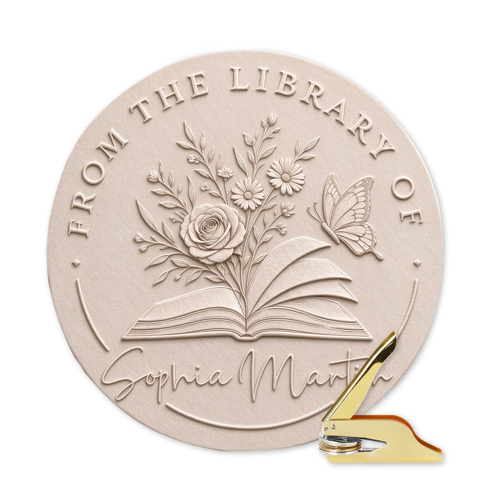 Personalized Book Embosser Book Embosser Custom Book Embosser Book Stamp
