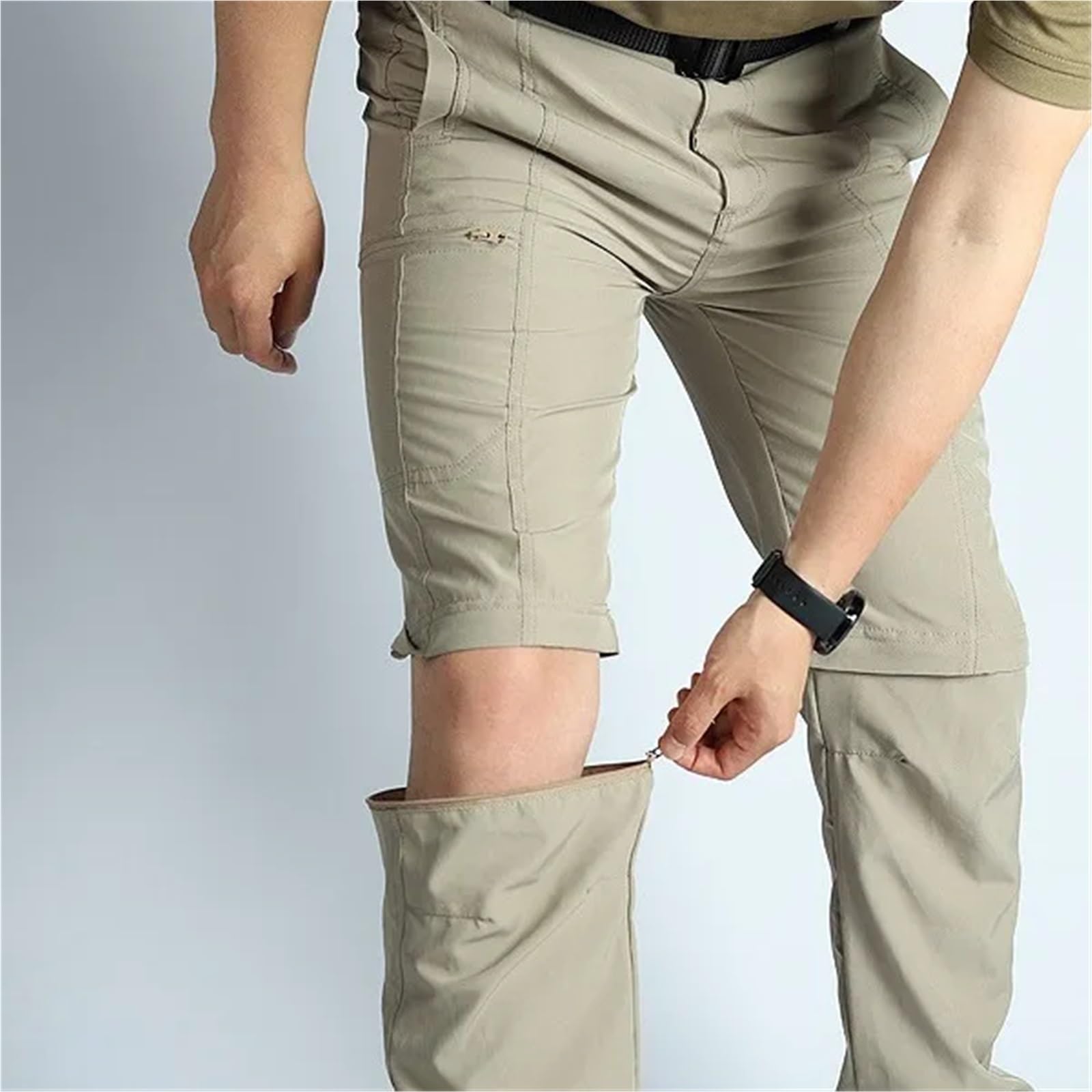 Pantalones de senderismo convertibles, desmontables, ligeros, impermeables, secado rápido, for exteriores, pesca, viajes, safari Para Outdoor(Color 2,L)