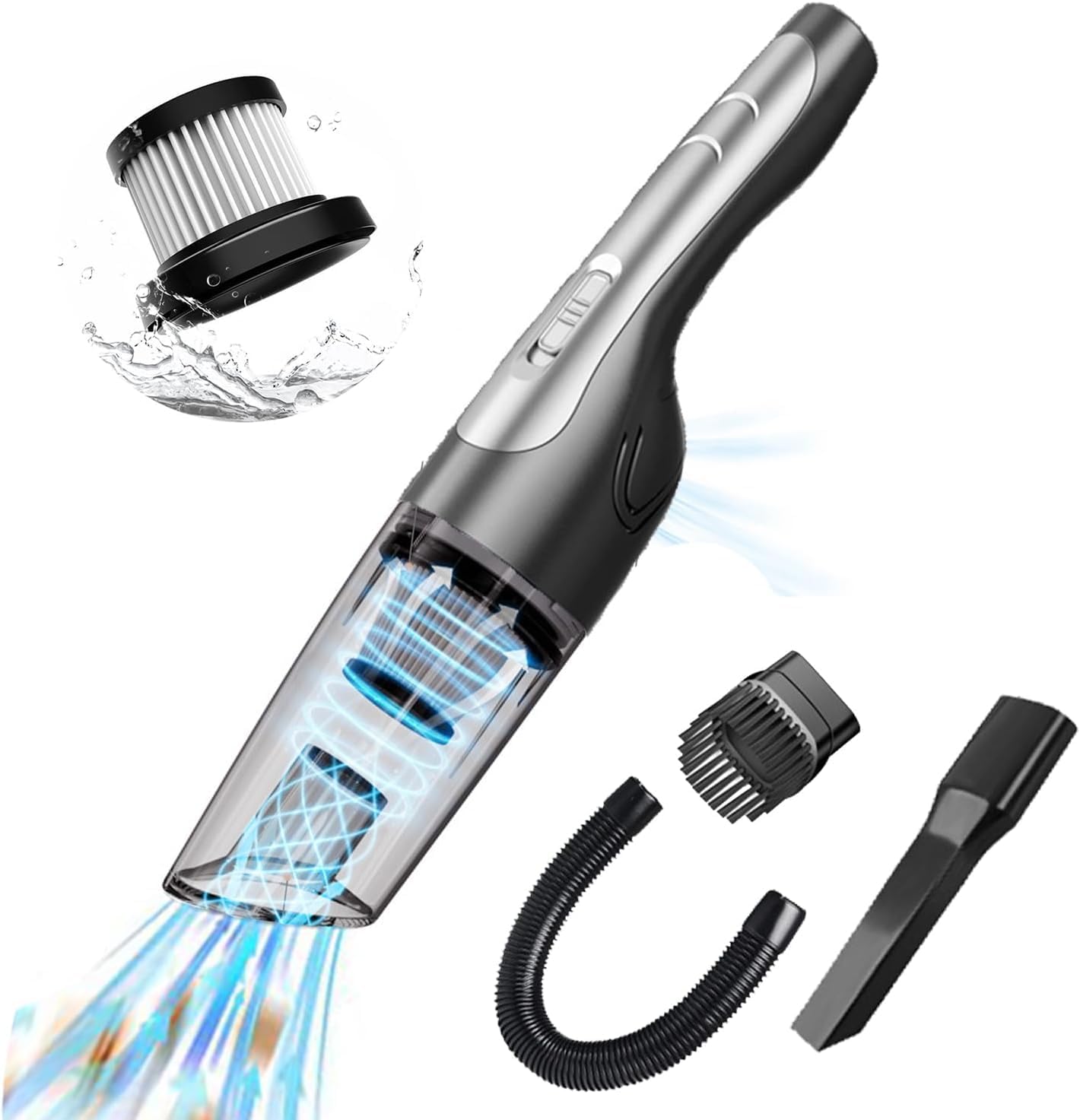 WHJC Car Vacuum Cleaner, Battery Hand Vacuum Cleaner Wireless, 120W