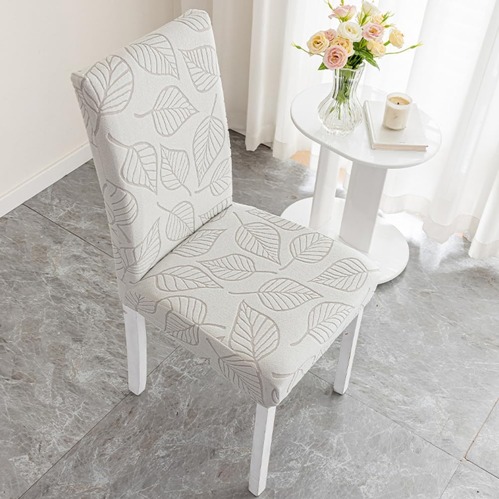 Greyb,4pcs, Dining Room Chair Cover 2Pcs/4Pcs Stretch Removable Washable Kitchen Chair Cover Jacquard Velvet Fabric Chair Slipcover for Dining Room Ceremony Banquet Wedding Party