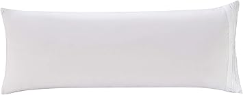 Elegant Comfort Luxury Ultra-Soft 1-Piece Body Pillowcase - 1500 Premium Hotel Quality Microfiber Double Brushed - Wrinkle Resistant, Body Pillowcase Size, White