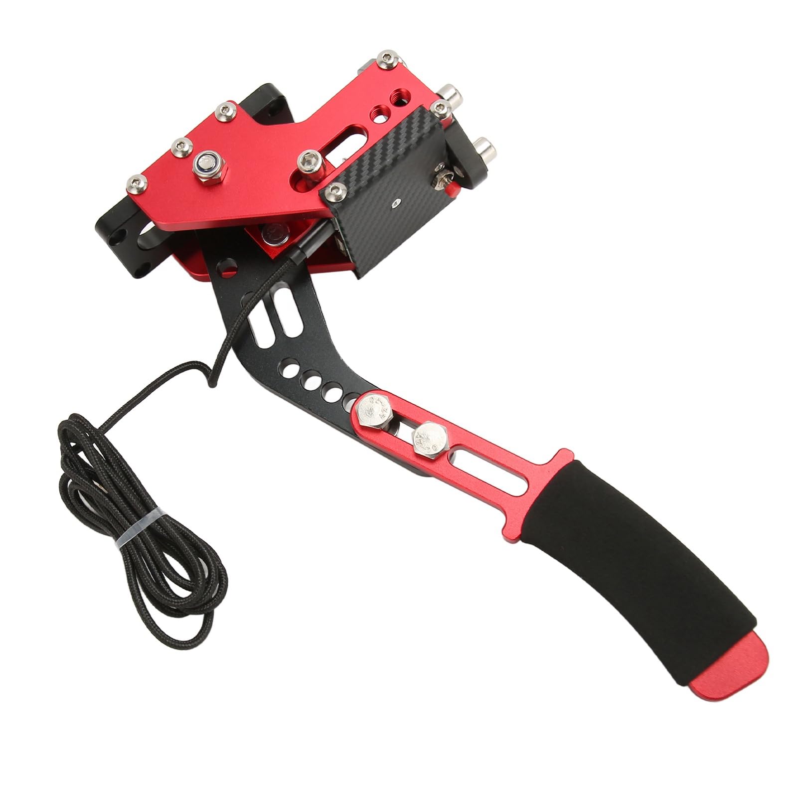 Taidda Gioco di Corse USB Freno a Mano a 64 Bit Progressivo per PC Compatibile per la Serie S X, Materiale in Acciaio Dolce in Lega di Alluminio (rosso)