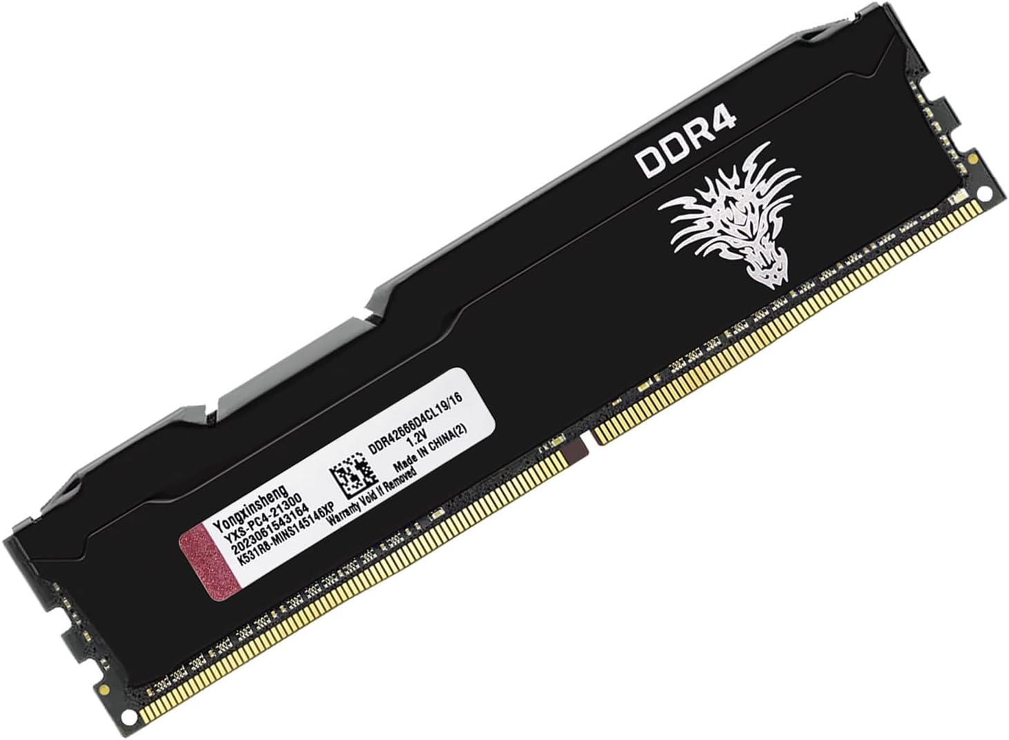 DDR4 2666MHz 16GB Desktop RAM PC4-21300 UDIMM Non-ECC Unbuffered 1.2V 288-Pin CL19 PC Computer Memory Upgrade Module Kit (Black)