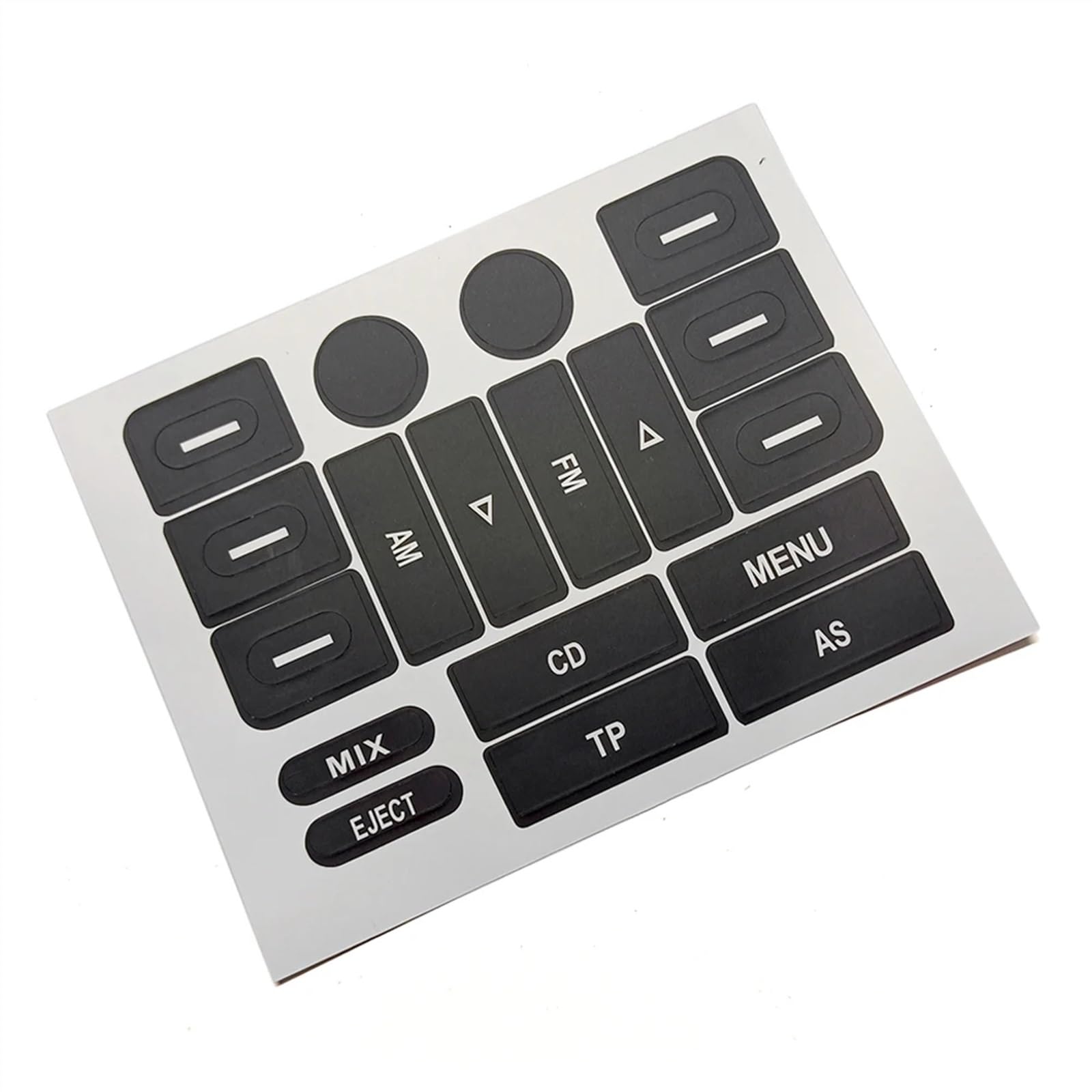 Interior Button Stickers Compatible with VW for Golf for Jetta for Passat 2005-2009 Car Multimedia Menu CD FM AM Radio Audio Switch Button Repair Decal Sticker