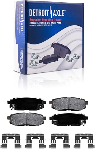 Miniatura 6 de Detroit Axle - Kit de frenos traseros para Scion FR-S Subaru BRZ Legacy Outback Toyota 86, 11.41 '' pulgadas Rotores de freno de disco perforados y