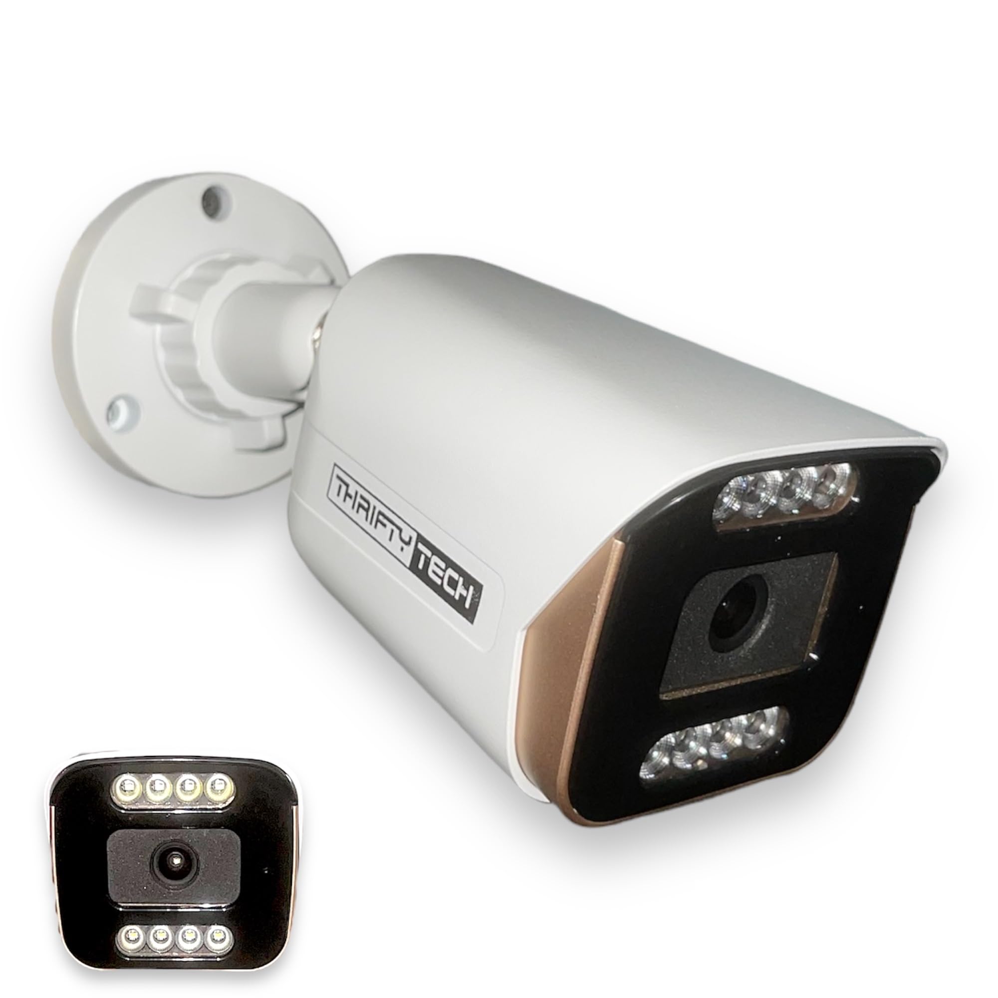 Thrifty Tech 5MP 3K UHD Gold Series IP Camera, 5MP IP Camera with Human Detection, Smart Hybrid Technology, Built-in Mic, Compatible with All NVRs. (5MP Gold Series) (B0DCZF7N1T) Amazon Price History, Amazon Price Tracker
