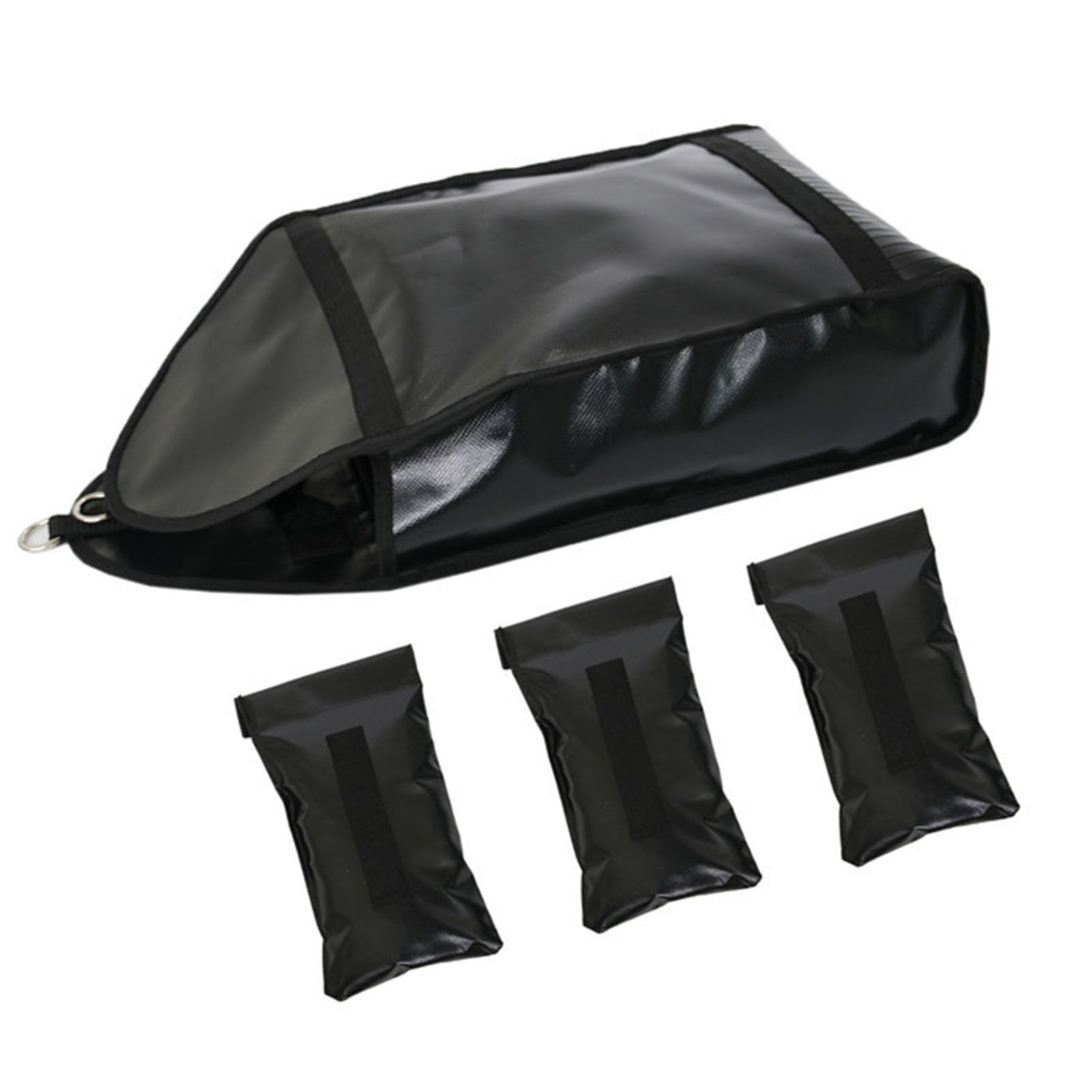 Alomejor Wózek z Ciężarem, Regulowany Trener, wyściełał Pas, 3 Torby | Tkanina Laminowana PVC, Trzy Worki z Piaskiem, Pas w Talii, Bieganie na świeżym Powietrzu, Piasek, żwir lub Granulki,