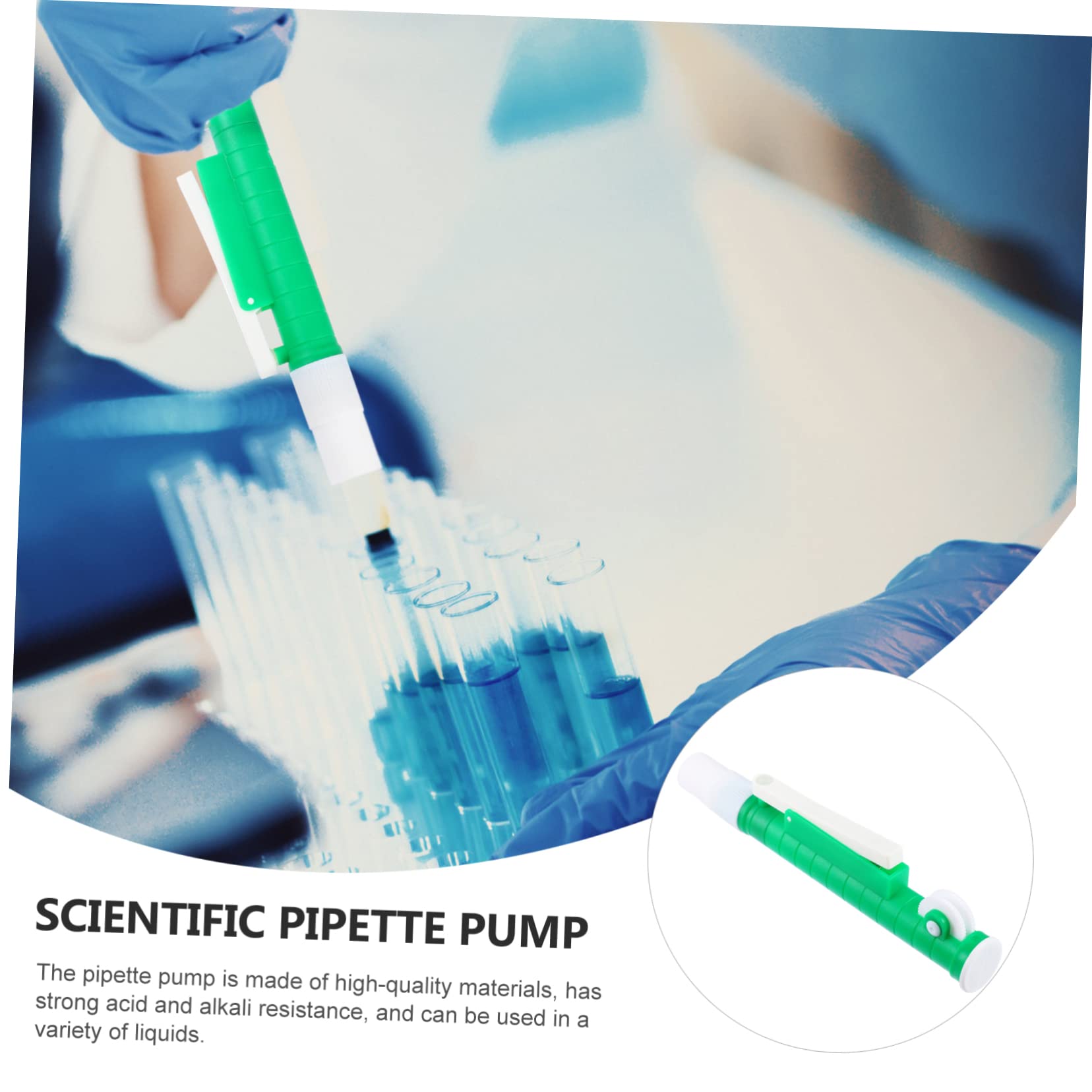 SOLUSTRE Pompa Preciso Riempimento Verde Laboratorio 10ml in Pipette da Pp e per Rapido Dosaggio per Uso Scientifico e Alimentare