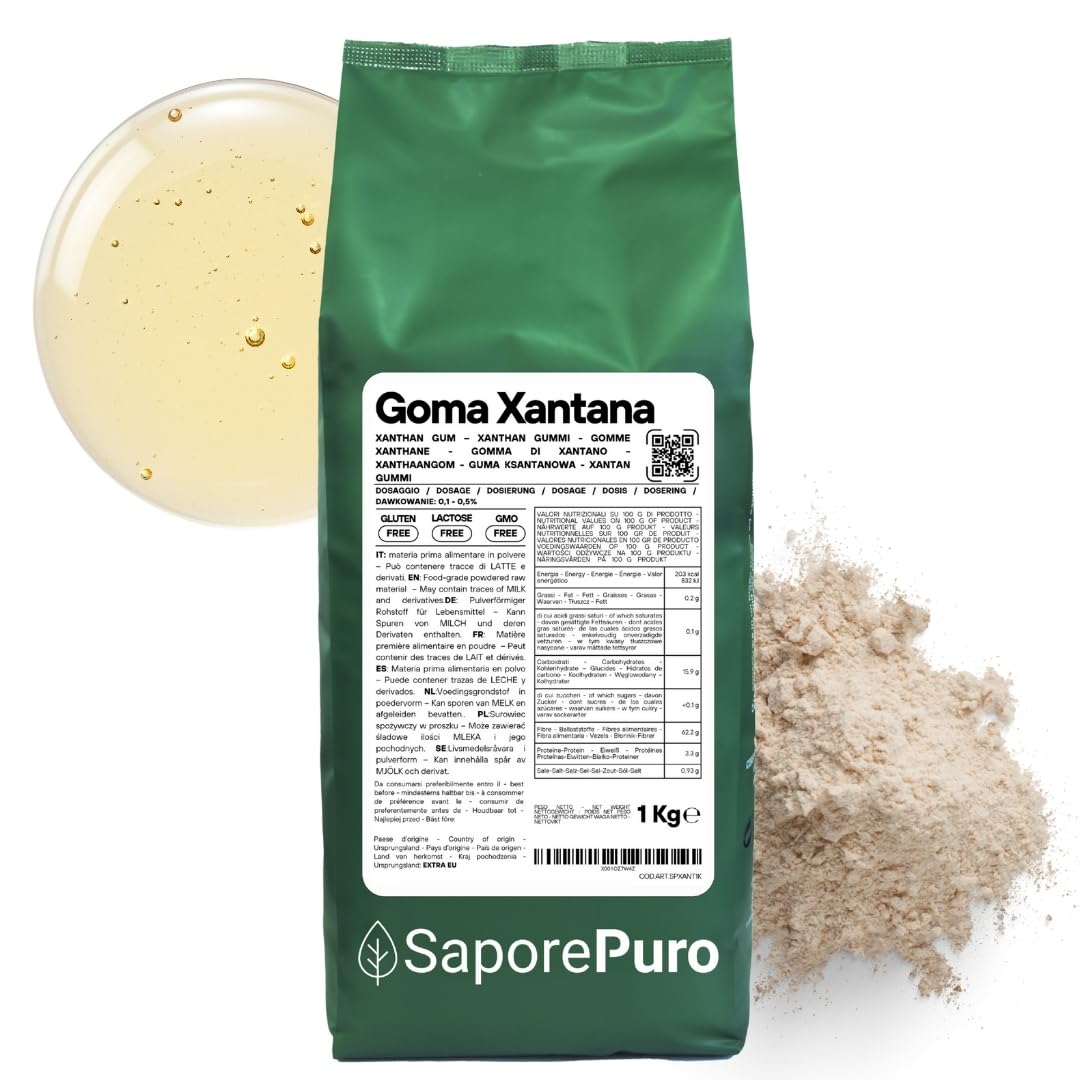 Saporepuro Goma Xantana en polvo 1 kg - espesante natural