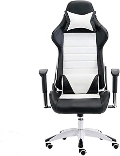 ZHENG Silla Escritorio Silla Gaming Home Office Chair Lift Juego Chica Silla giratoria ergonómica de Negocios Silla Rosada, tamaño: 120-128cm (Color : Blanco, Talla : 120-128cm)