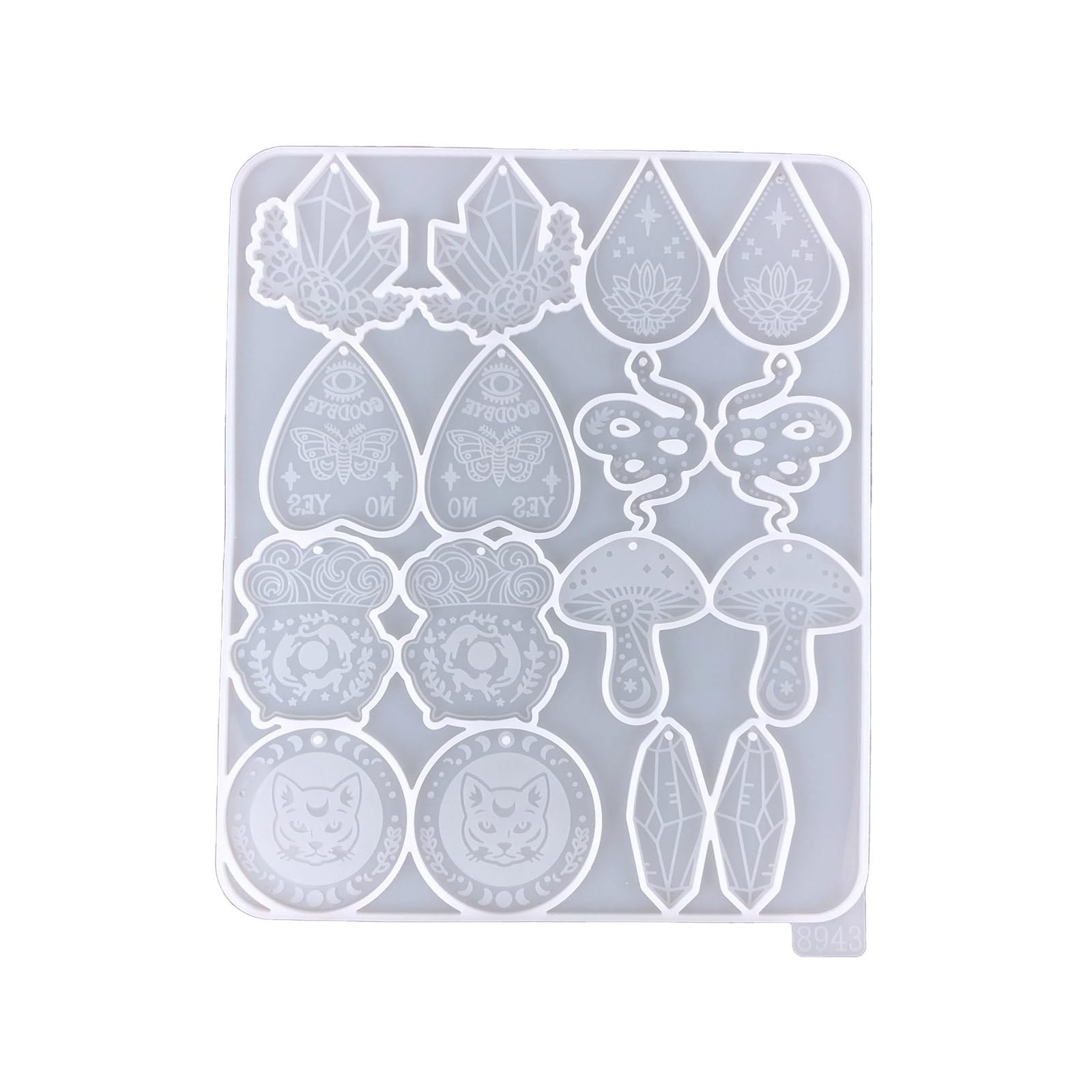 Moule Silicone Résine Époxy Goutte D'Eau + 30 Boucles + 100 Vis – Kit Complet Pendentifs Bijoux DIY