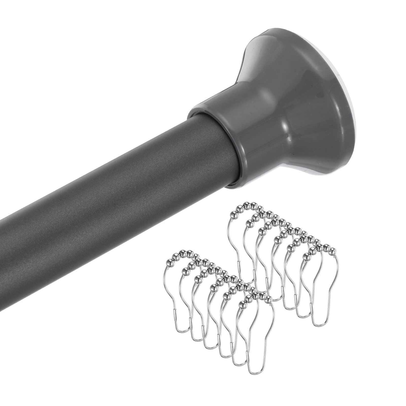 uxcell Spring Tension Shower Curtain Rod No Drilling Adjustable 43-79 Inch Non-Slip 1