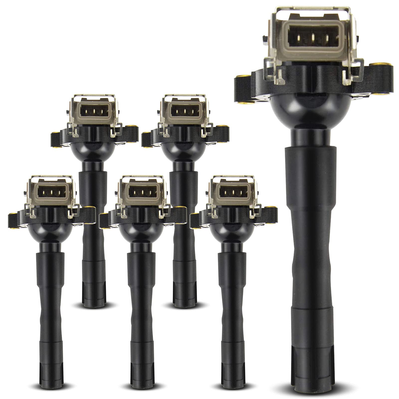 A-Premium Ignition Coil Pack Replacement for BMW E36 E38 E39 E46 E53 323i 328i 325i 525i 530i X5 Z3 