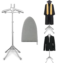 Adjustable Garment Steamer Rack & Ironing Glove, Grey
