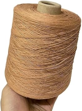 500g Lace Thread, Cotton Thread, No. 5 Thread, Skin-Friendly and Close-Fitting Braided Thread, Hollow Crochet Shawl Thread Color Golden Camel