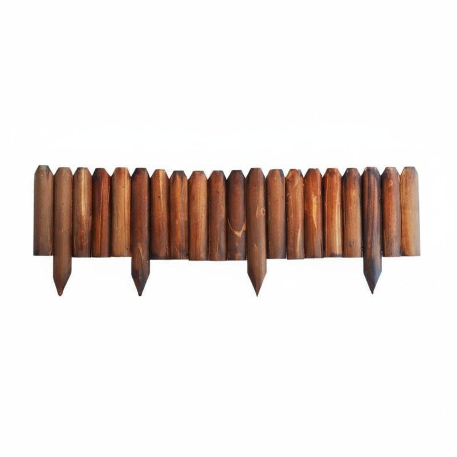 Wooden Lumber Bloom Bed Fence Soil Retaining Flexible Garden Border Fence Weather-Resistant Decorative Landscape Border for Gardeners, Backyard Insert H-l 40/45 * 120-image-3