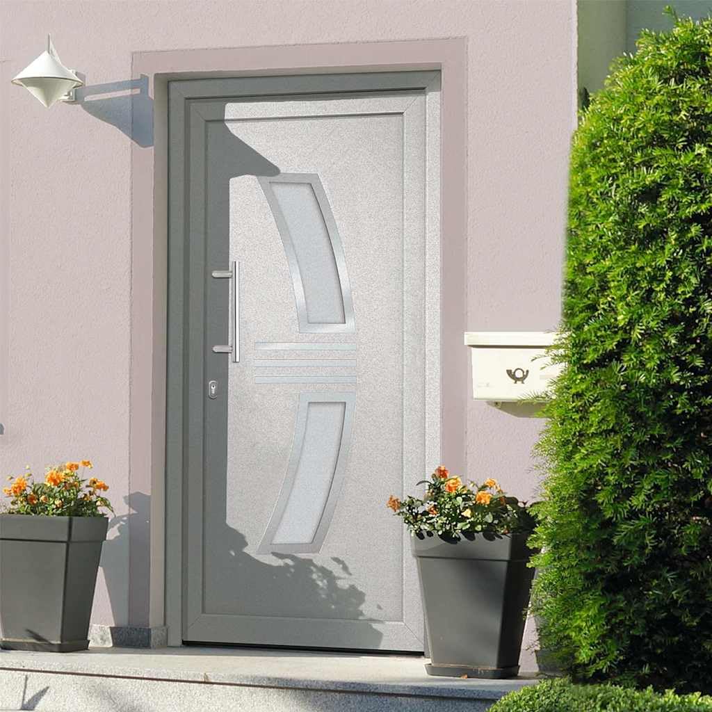 Porta Ingresso Bianca 108x200 cm con Telaio e Kit Maniglia