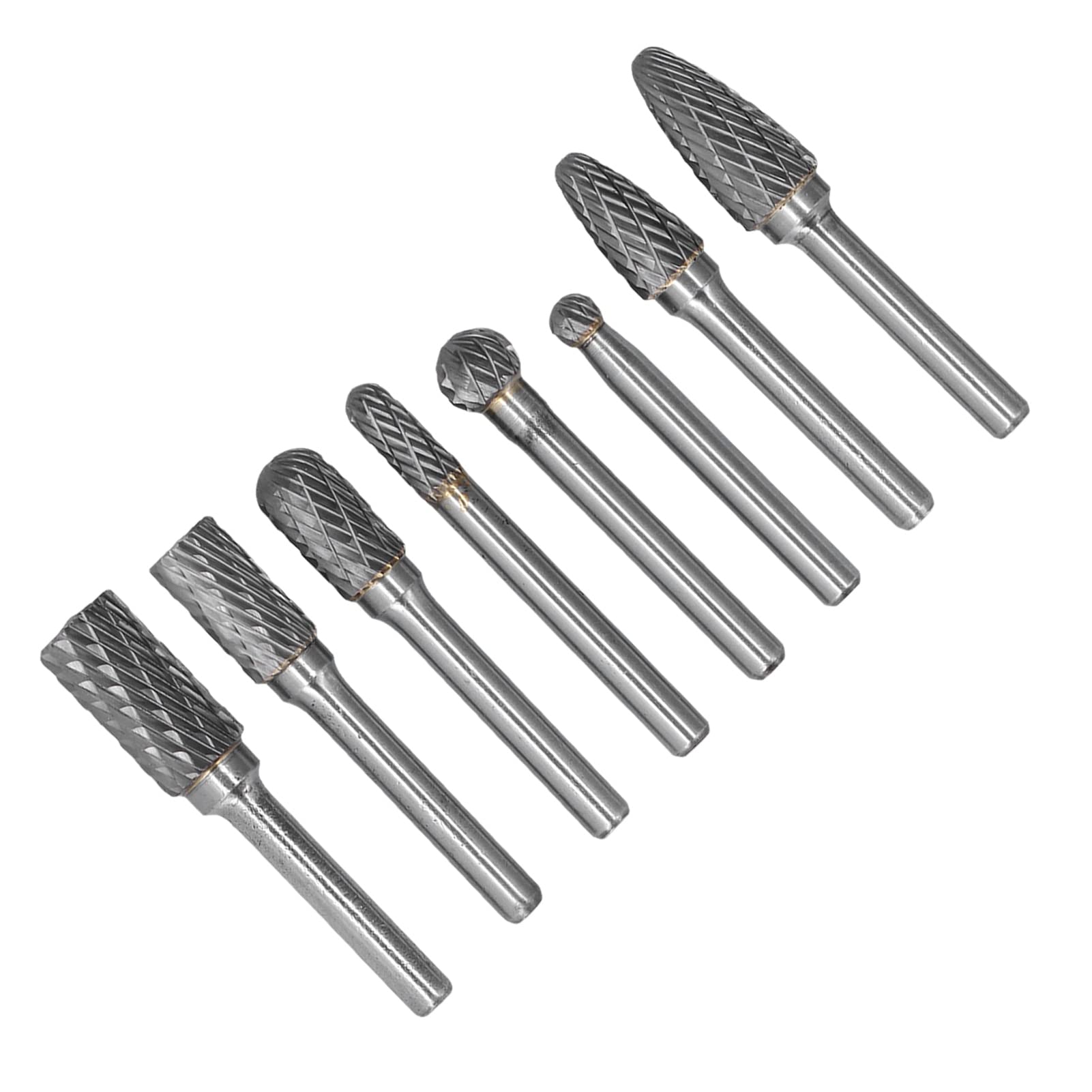 8 Piezas de Fresas de carburo de tungsteno, Juego de limas rotativas de carburo, Fresa rotativa de 6 mm para Tallado de Madera y Trabajo en Metal, Incluye Caja de Almacenamiento