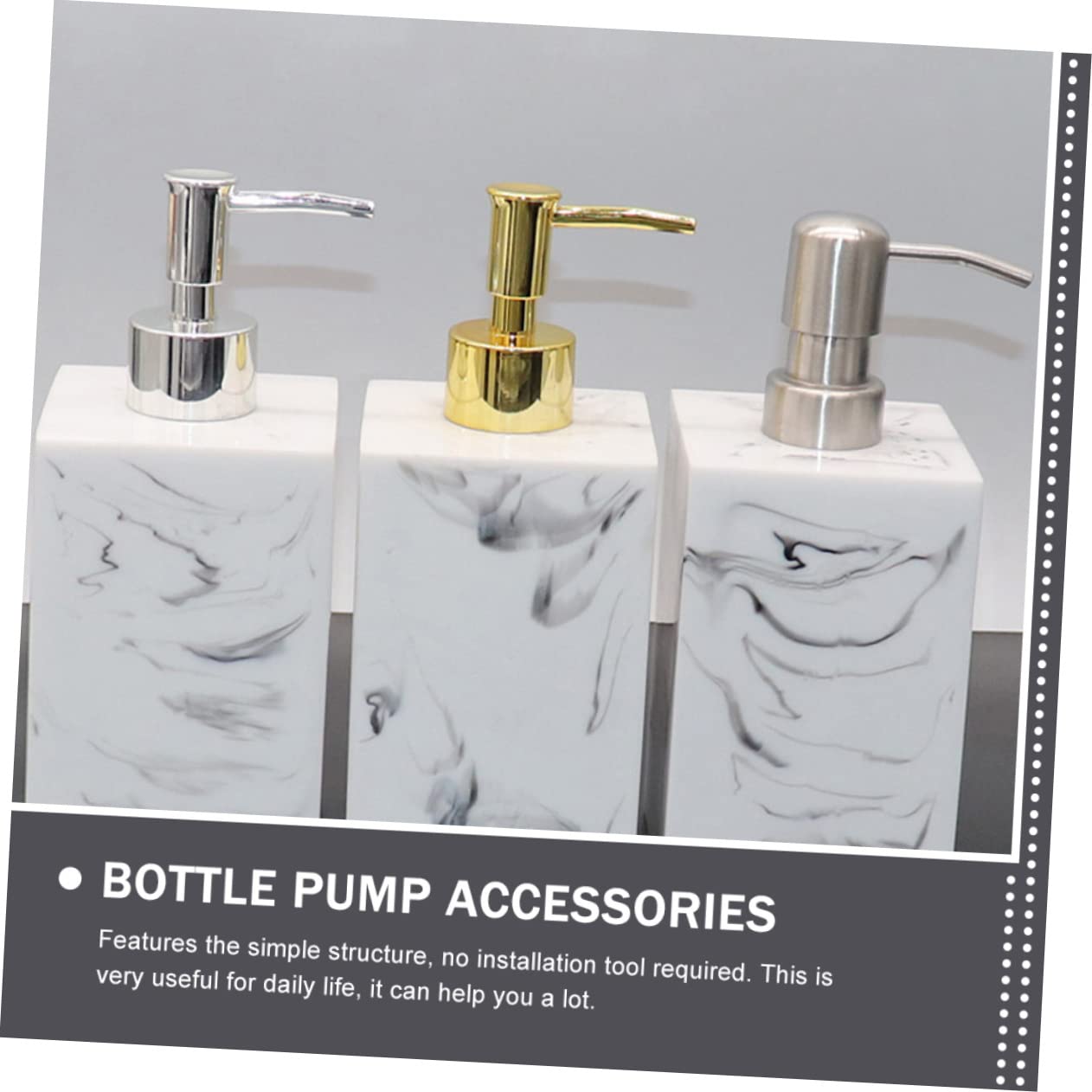 Mipcase 10pezzi Dispenser Per Sapone e Lozioni Alta Qualità Da Pompetta Dosatore Per Bagno Facile Da Usare Resistente Installazione Accessorio Per Bottiglie Per Shampoo e Prodotti Per La