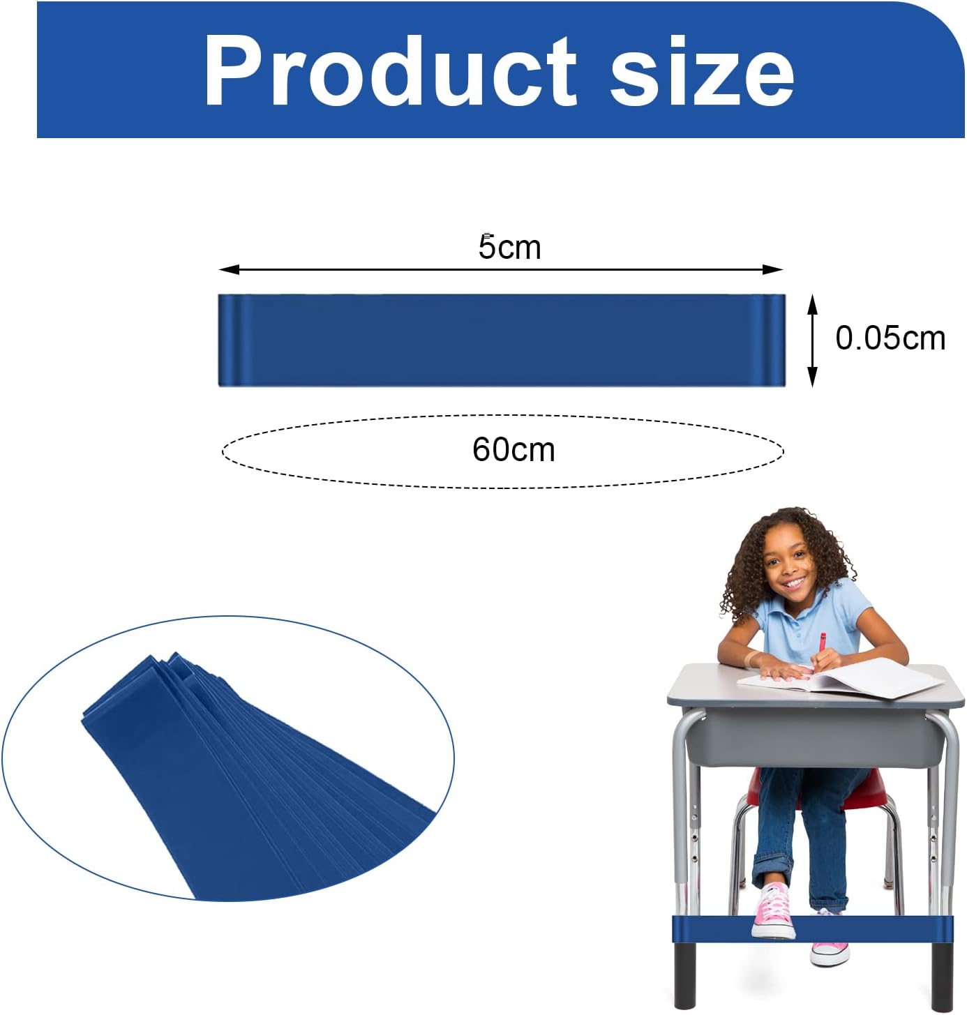 30 Pack Chair Bands for Kids with Fidgety Feet, ADHD Tools for Kids, Flexible Alternative Seating Bands for School Classroom Desk & Chair, Fidget Bands for Kids with ADHD ADD Autism & Sensory needs