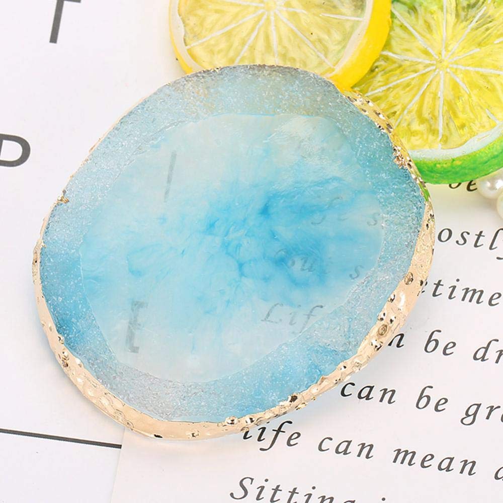 Palette en résine pour mélange de vernis à ongles, bordure dorée