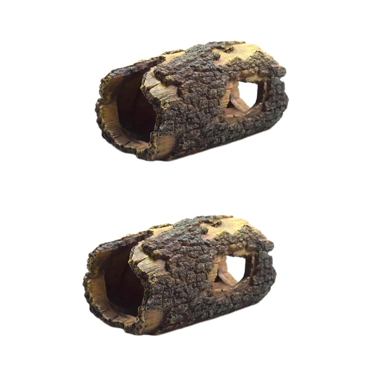 YARNOW 2 Piezas De Cueva Simulada para Evitar El Tronco De Un Árbol con Forma De Serpiente Crestada para Reptiles Peces Cabaña De Madera Adorno para Escondite De Lagartos Y Geckos