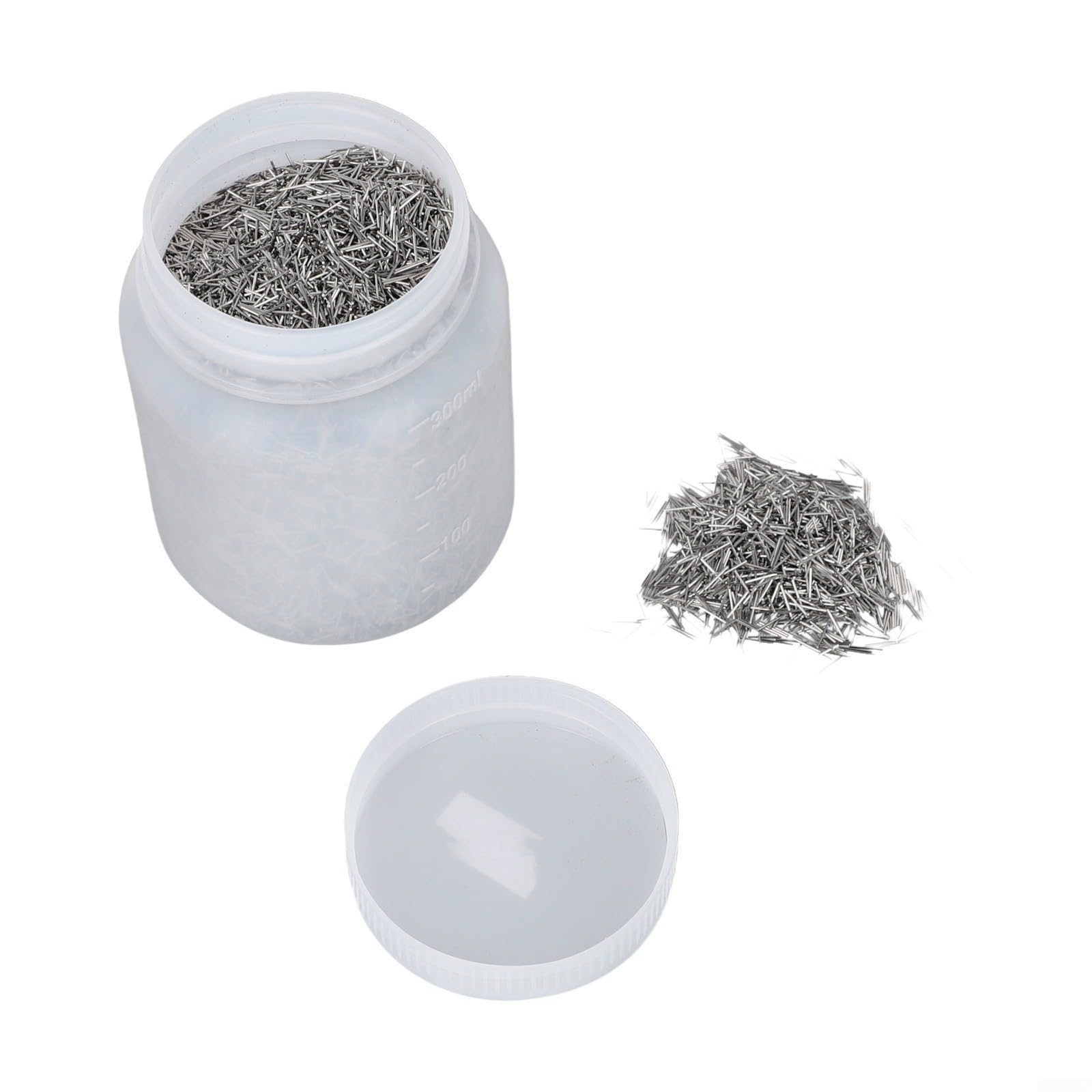 1 kg 304 Edelstahl Tumbling für Medien Pins 0,7 mm Durchmesser 5 mm Länge verschleißfeste Poliernadeln zum Entfernen von Graten von Metallteilen in (0,5 × 7 mm)