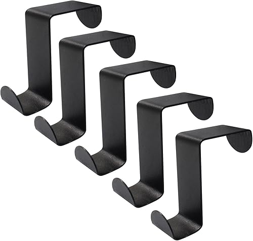 5 ganchos para colgar sobre la puerta, ganchos para colgar en forma de Z, doble cabeza que se adapta a anchos de puerta de 34 pulgadas y 1-12