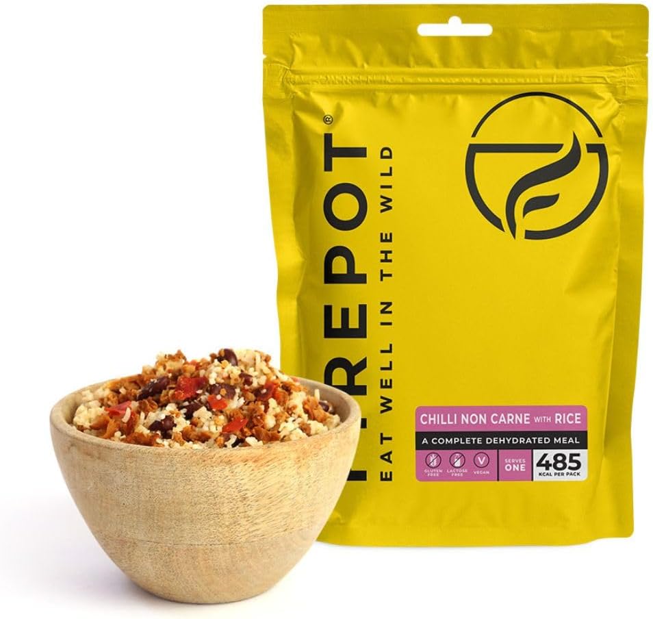 FIREPOT Chilli non Carne with Rice - Healthy VEGAN Dehydrated Expedition Food (Regular)