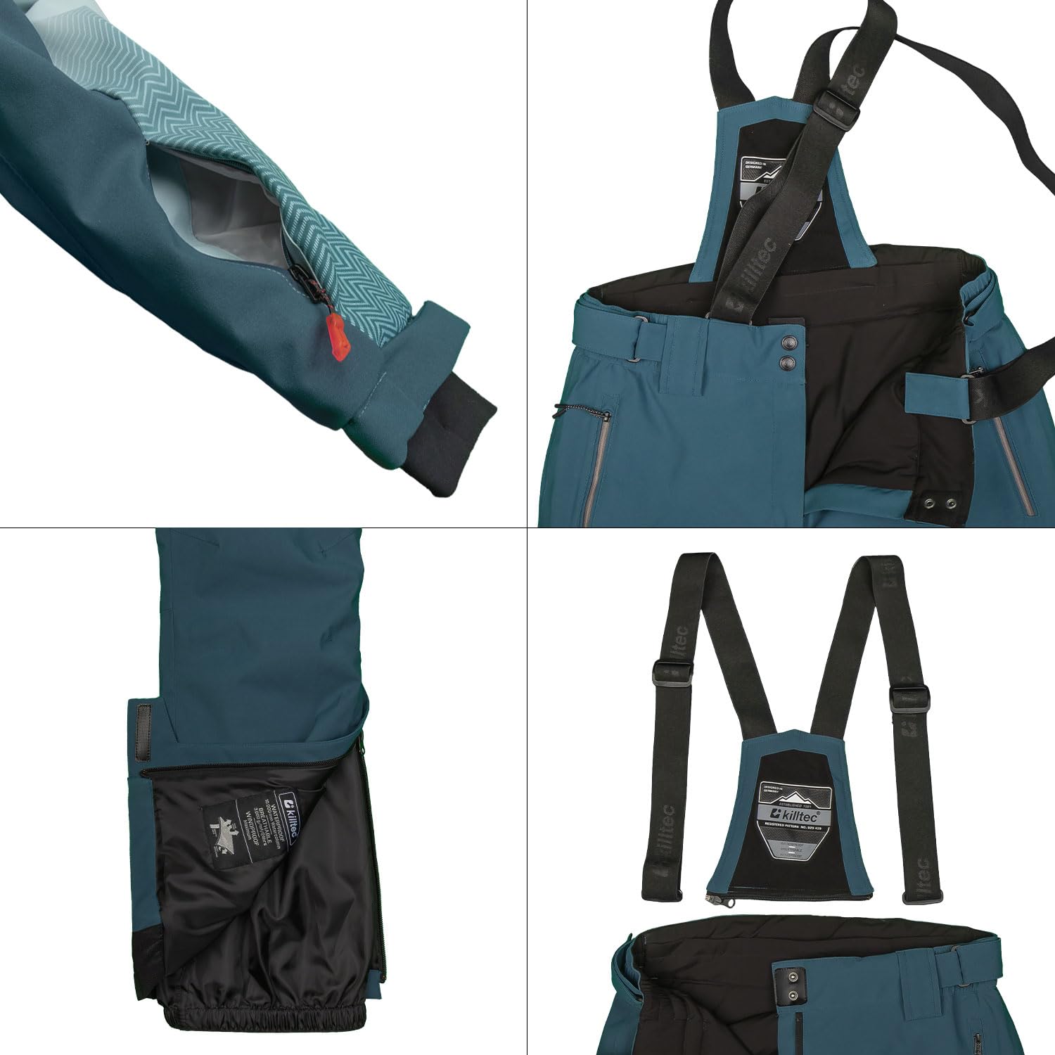 Killtec Damen Skianzug Set - Damen Skijacke und Damen Skihose wasserdicht und atmungsaktiv - 10000mm Wassersäule - PFC frei - Skijacke mit Schneefang, Skihose mit Kantenschutz