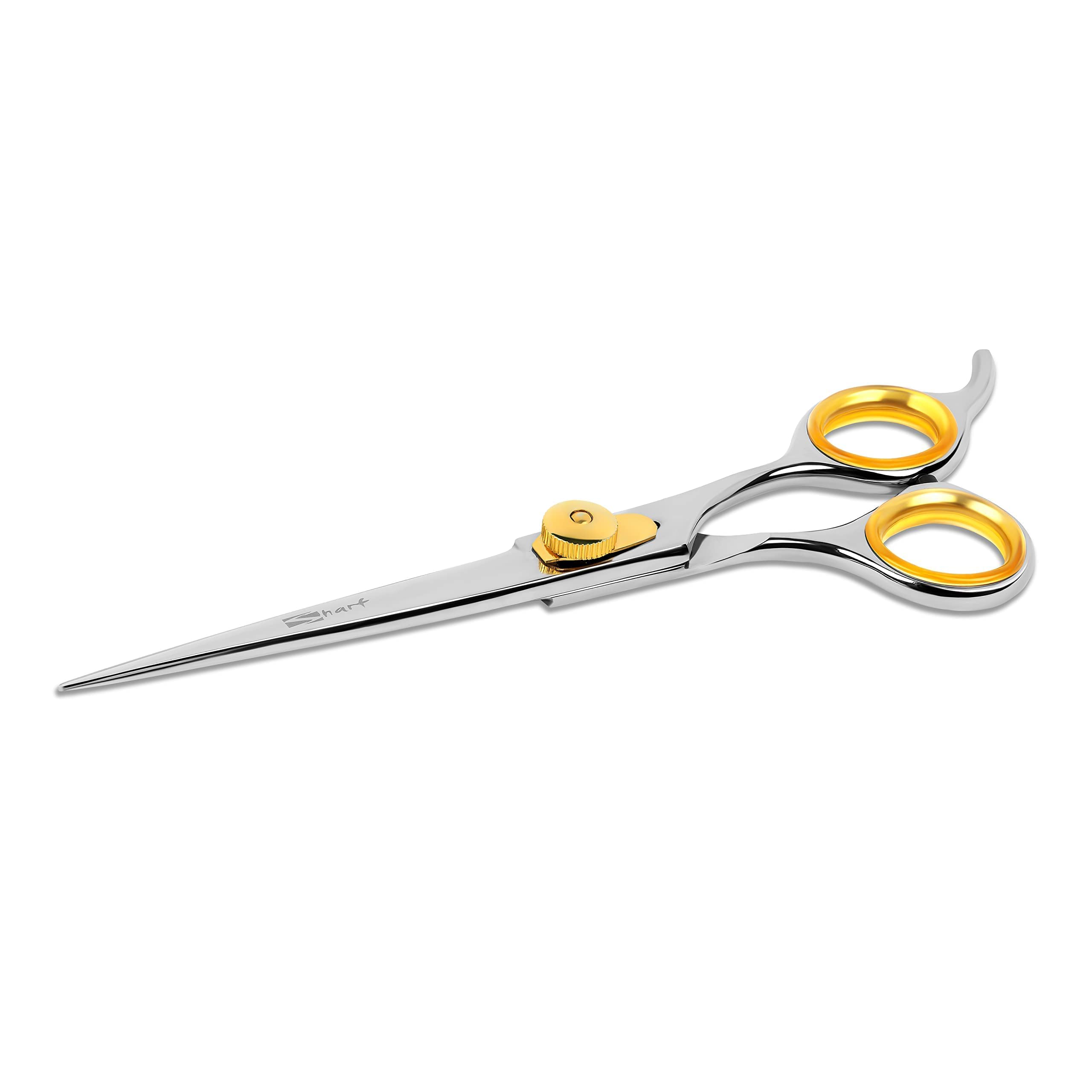 SHARF Gold Touch Tijeras de Peluquería Mascotas Cuchillas Rectas Acero Inoxidable 19 cm