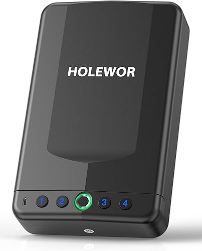 Caja fuerte para pistola de automóvil, caja de bloqueo biométrica para pistola pequeña, caja de bloqueo biométrica para pistola, huella dactilar