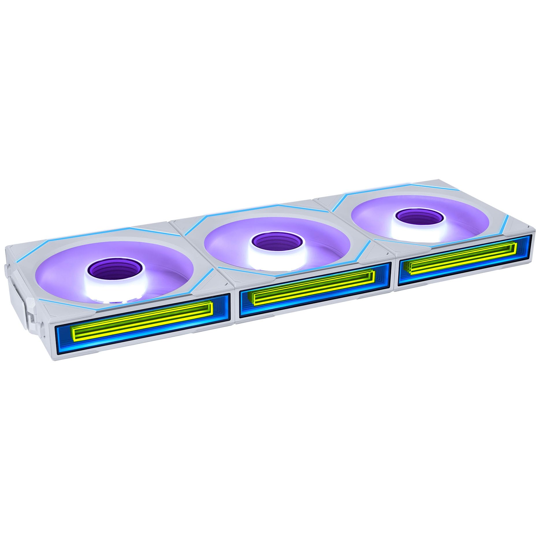Lian Li UNI FAN SL-INF Wireless Lüfter 120mm Weiß | 3er Pack PWM-Gehäuselüfter mit Controller, ARGB-Beleuchtung & Unendlichkeitsspiegel, Stecksystem, Hoher Airflow, Leise