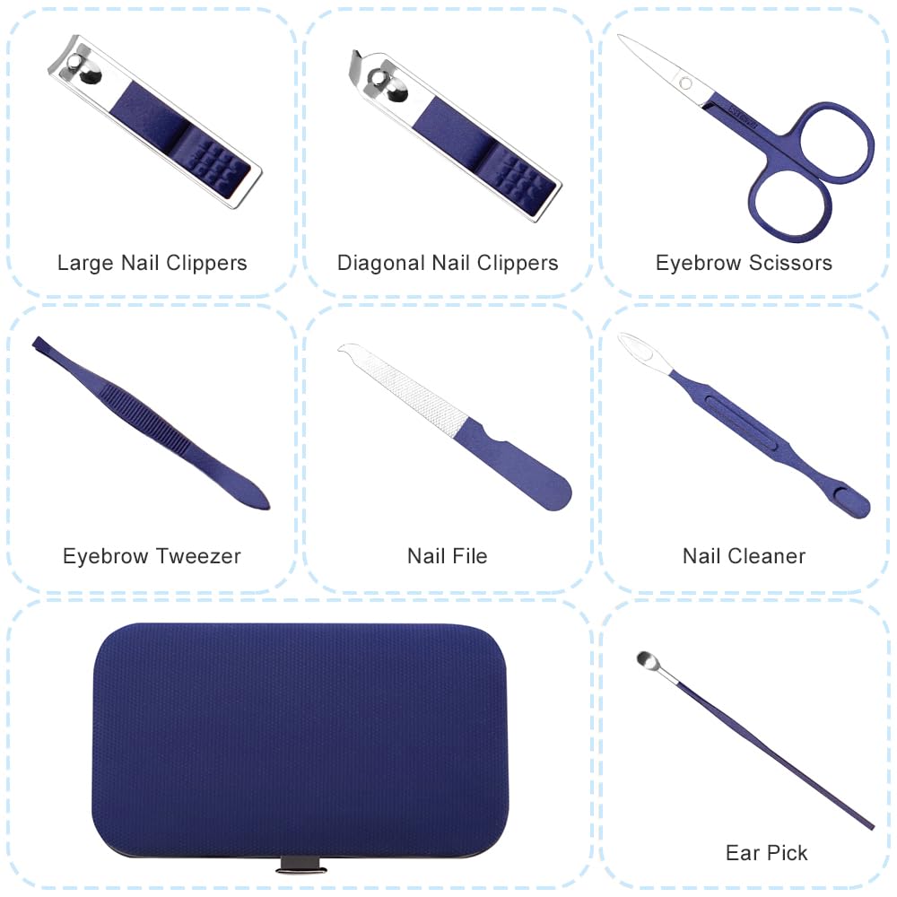 Kit de cuidado de uñas, juego de cortaúñas, kit de manicura para mujeres, kit de manicura y pedicura, kit de corte de uñas, juego de manicura profesional, kit de aseo, herramientas de uñas, kit de